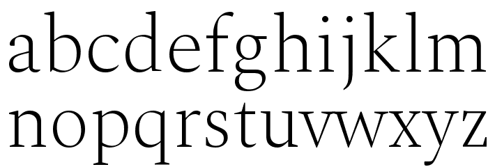 Spectral ExtraLight Font LOWERCASE