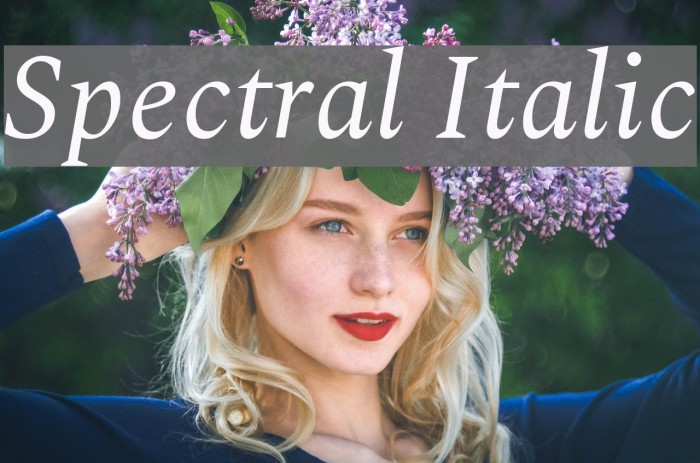 Spectral Italic Font examples