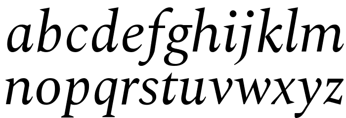 Spectral Italic Font LOWERCASE