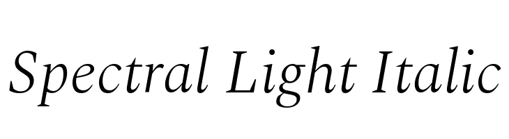 Spectral Light Italic  Free Fonts Download