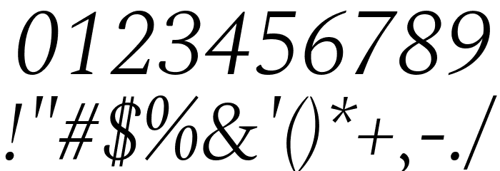 Spectral Light Italic Font OTHER CHARS