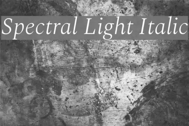 Spectral Light Italic  examples