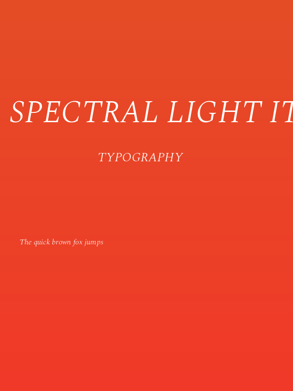 Spectral Light Italic Poster