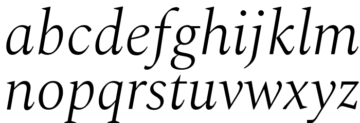Spectral Light Italic Font LOWERCASE
