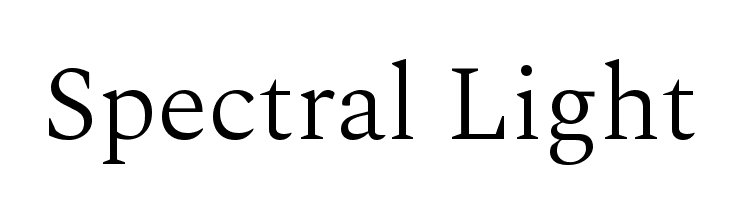 Spectral Light Font