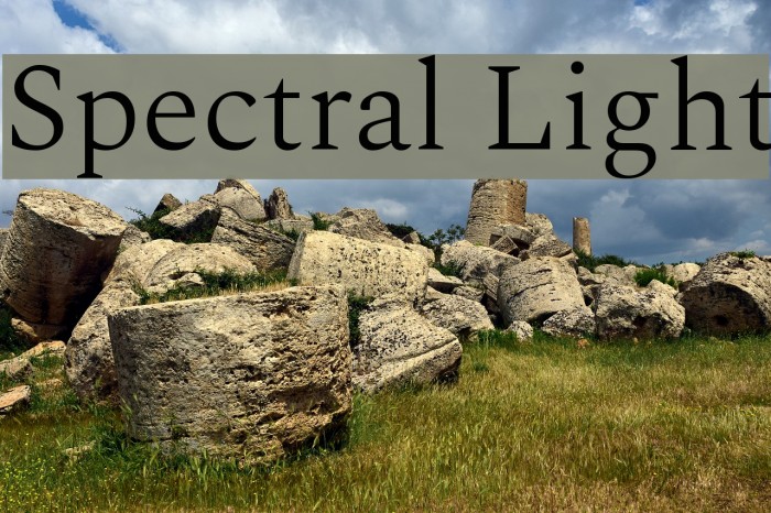 Spectral Light Font examples