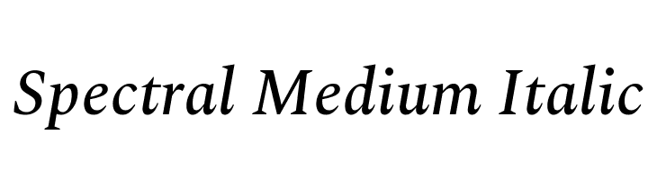 Spectral Medium Italic Font