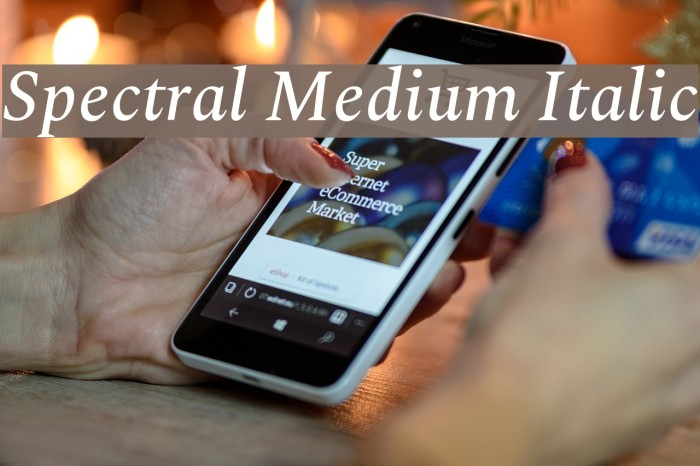 Spectral Medium Italic Font examples