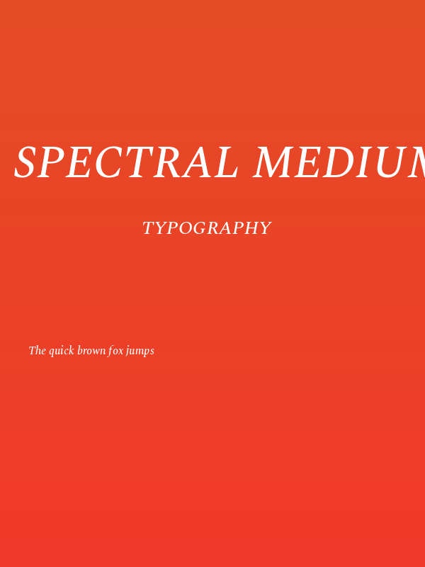 Spectral Medium Italic Poster