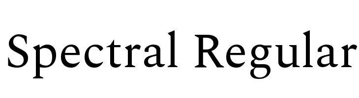 Spectral Regular Font