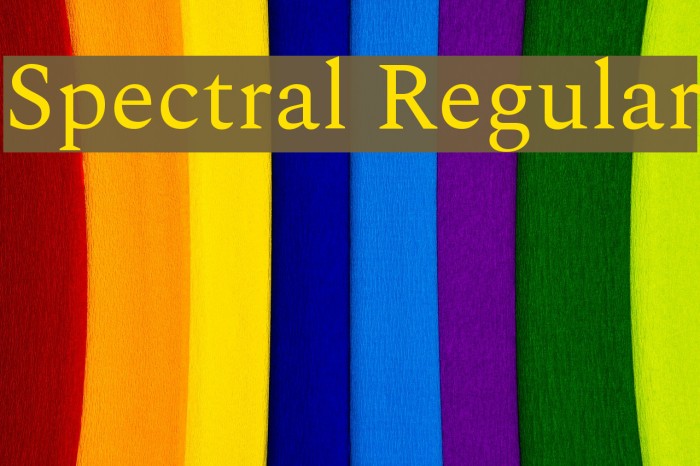 Spectral Regular Font examples