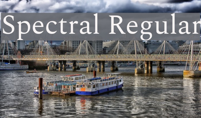 Spectral Regular Font examples