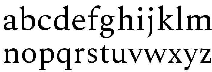 Spectral Regular Font LOWERCASE