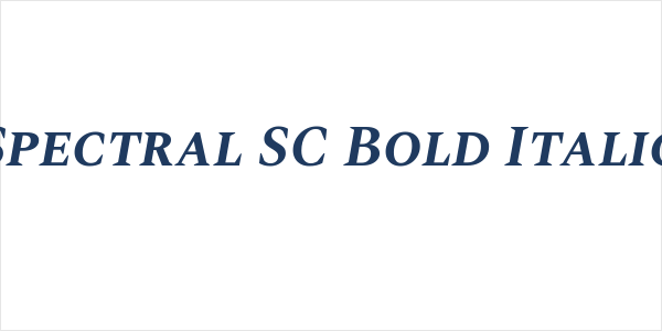 Spectral SC Bold Italic Logo