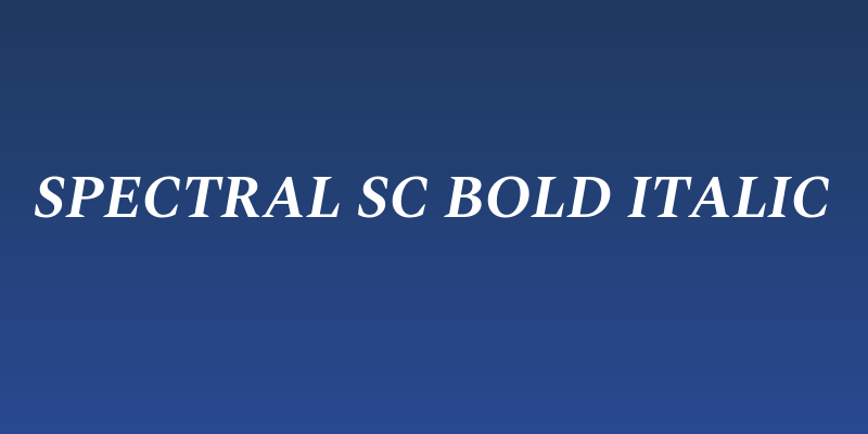 Spectral SC Bold Italic Social Header