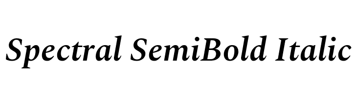 Spectral SemiBold Italic Font
