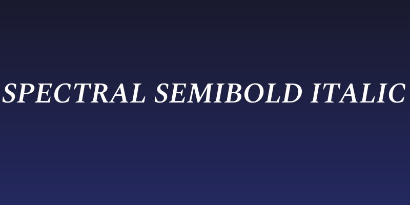 Spectral SemiBold Italic Social Header