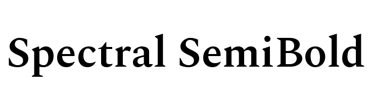 Spectral SemiBold Font