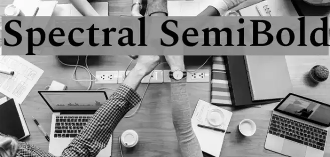 Spectral SemiBold Font examples