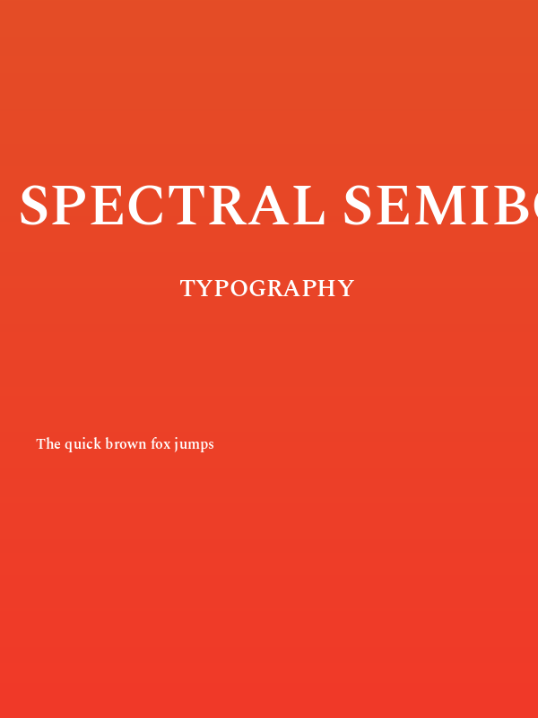 Spectral SemiBold Poster