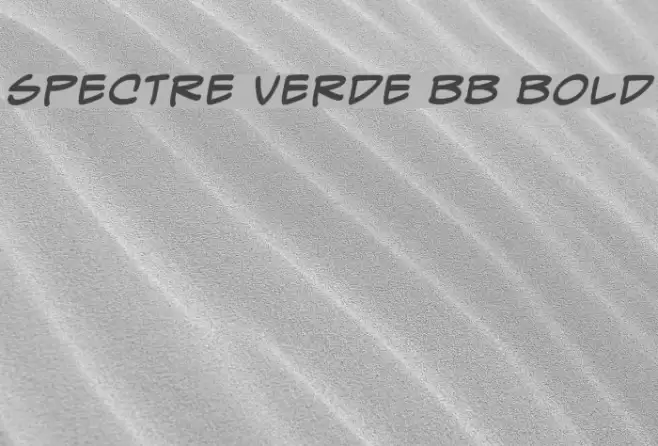 Spectre Verde BB Bold Font examples