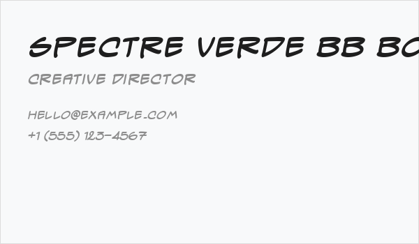 Spectre Verde BB Bold Business Card