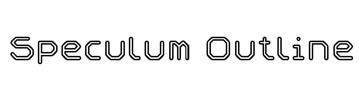 Speculum Outline Font
