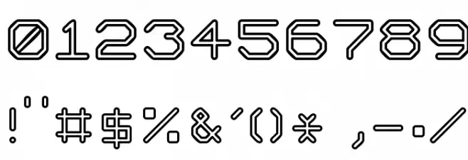 Speculum Outline Font OTHER CHARS