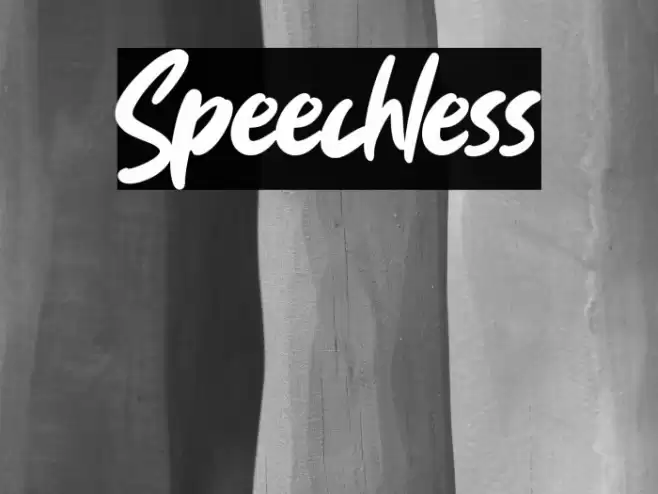 Speechless Font examples
