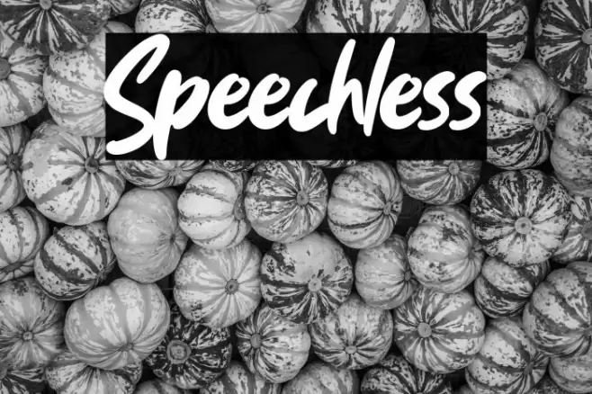 Speechless Font examples