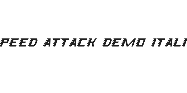 Speed Attack Demo Italic Logo