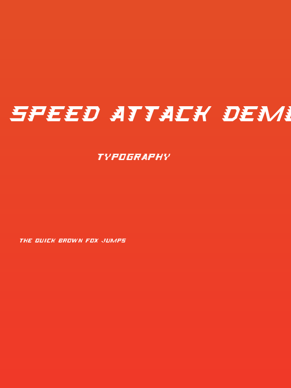 Speed Attack Demo Italic Poster