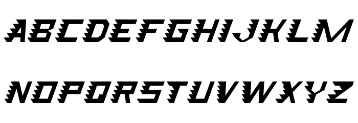 Speed Attack Demo Italic Font LOWERCASE