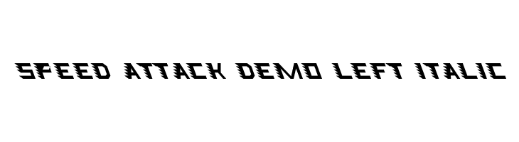 Speed Attack Demo Left Italic  font caratteri gratis