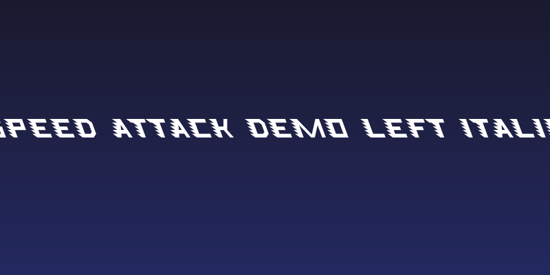 Speed Attack Demo Left Italic Social Header