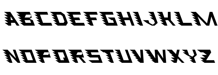Speed Attack Demo Left Italic Font LOWERCASE