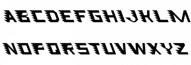 Speed Attack Demo Left Italic 字体 小写