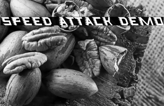 Speed Attack Demo Font examples