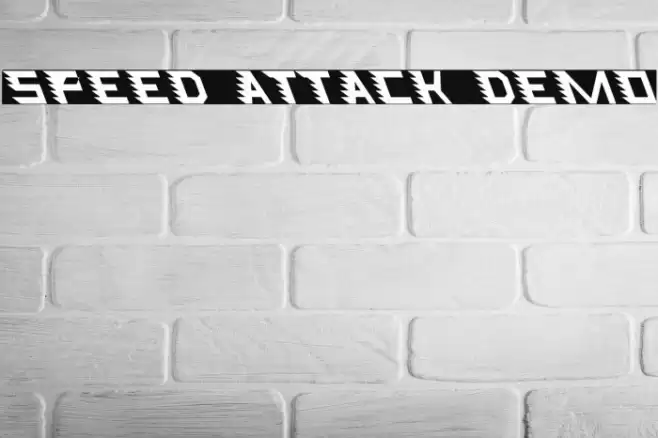 Speed Attack Demo Font examples
