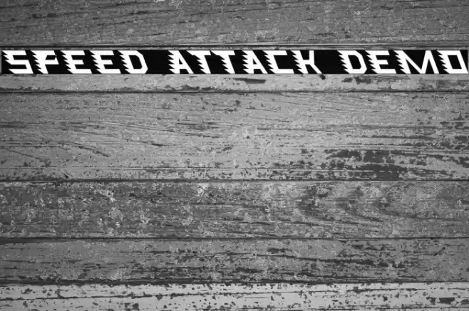 Speed Attack Demo Font examples