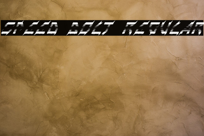 Speed Bolt Regular Font examples