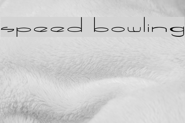 Speed Bowling Font examples