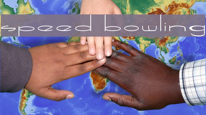 Speed Bowling Font examples