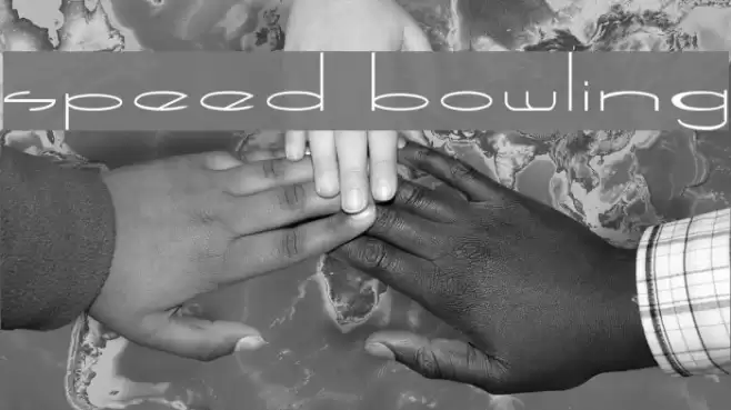Speed Bowling Schriftart examples