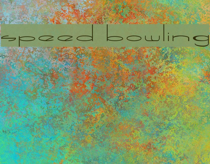 Speed Bowling Font examples