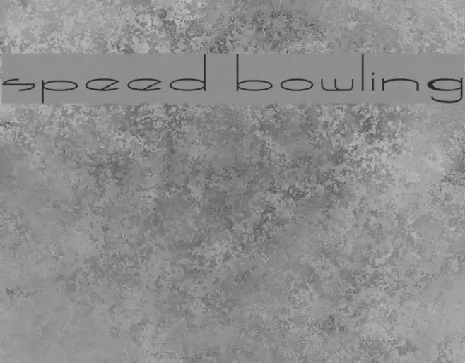 Speed Bowling Schriftart examples