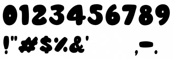 Speed Bubble Font OTHER CHARS