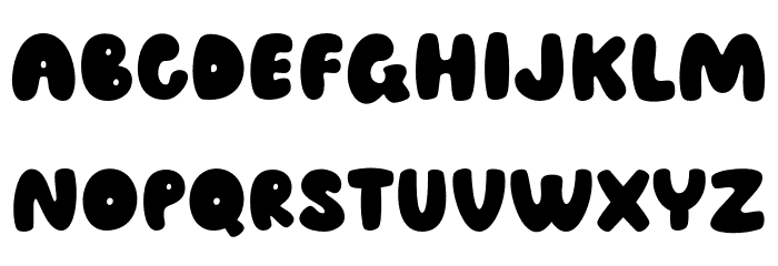 Speed Bubble Font LOWERCASE