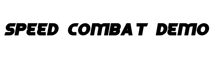 Speed Combat Demo  नि: शुल्क फ़ॉन्ट्स डाउनलोड