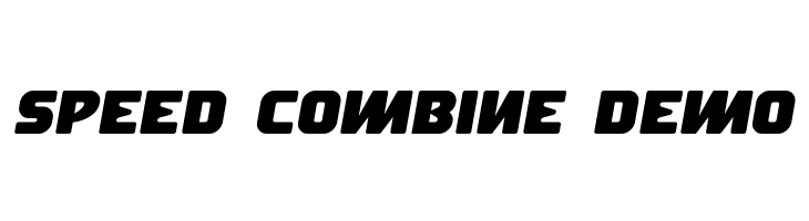 Speed Combine Demo  नि: शुल्क फ़ॉन्ट्स डाउनलोड